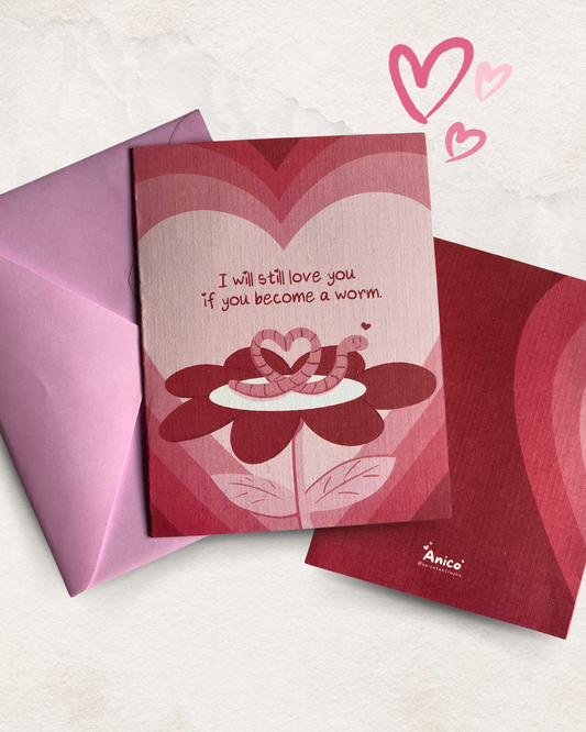 Love Worm Card by Anico