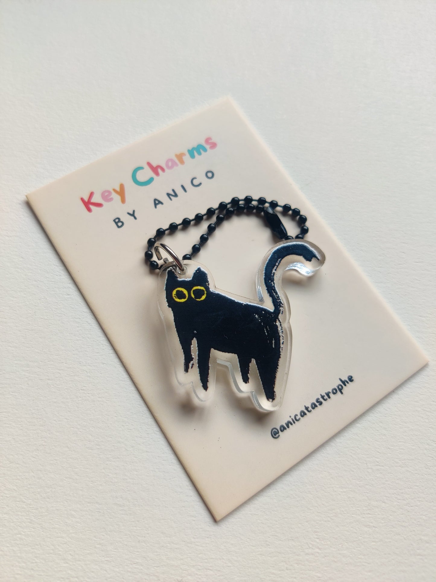 Black Cat Keycharm by Anico