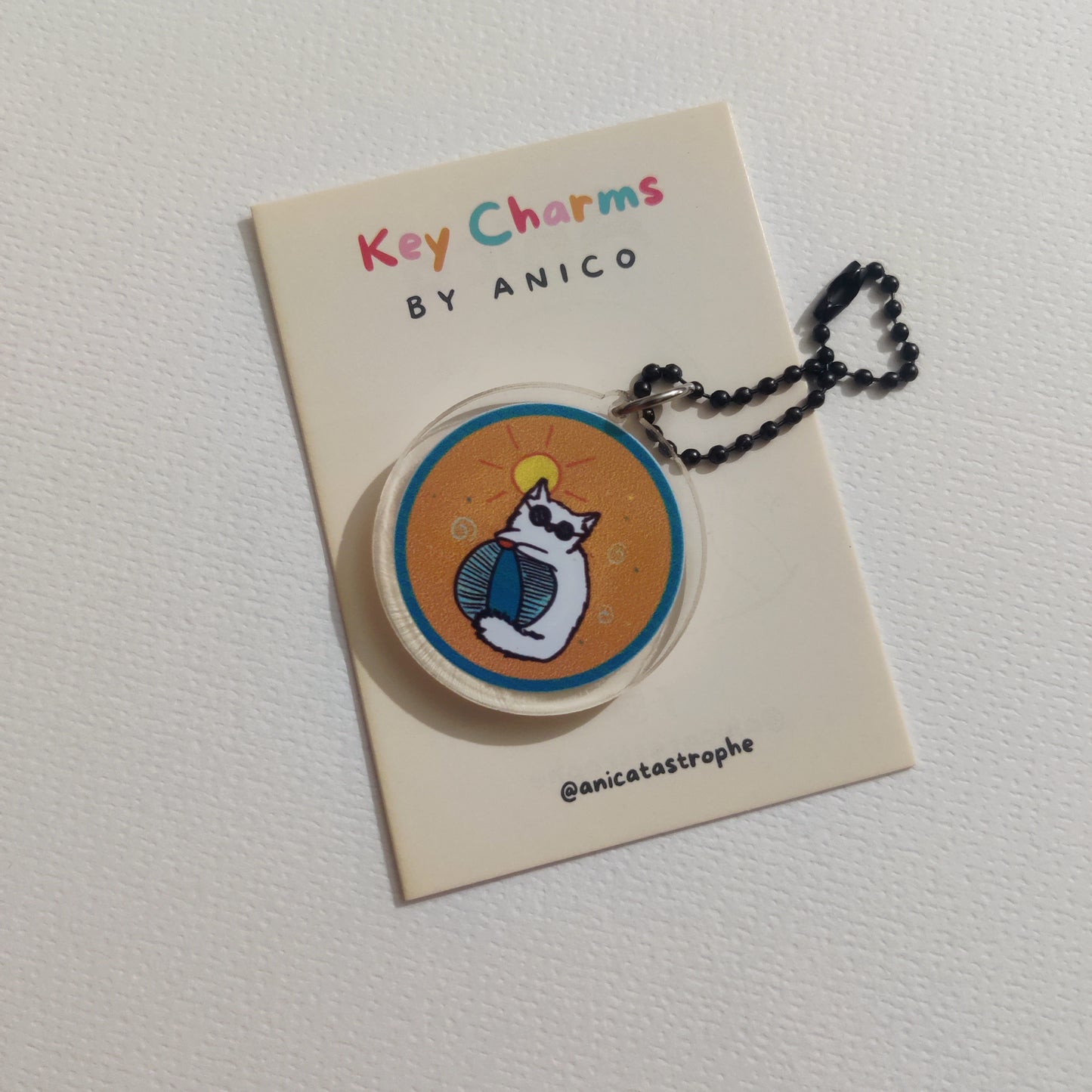 Beach Cat Keycharm by Anico