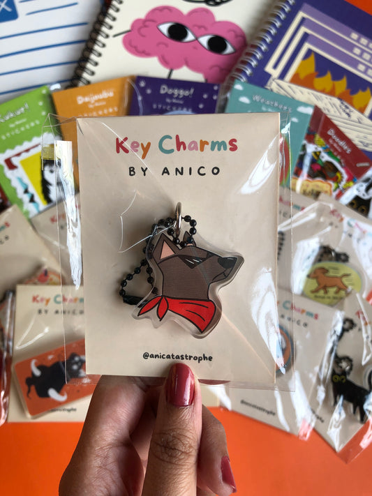 Cool German Shepherd Keycharm by Anico