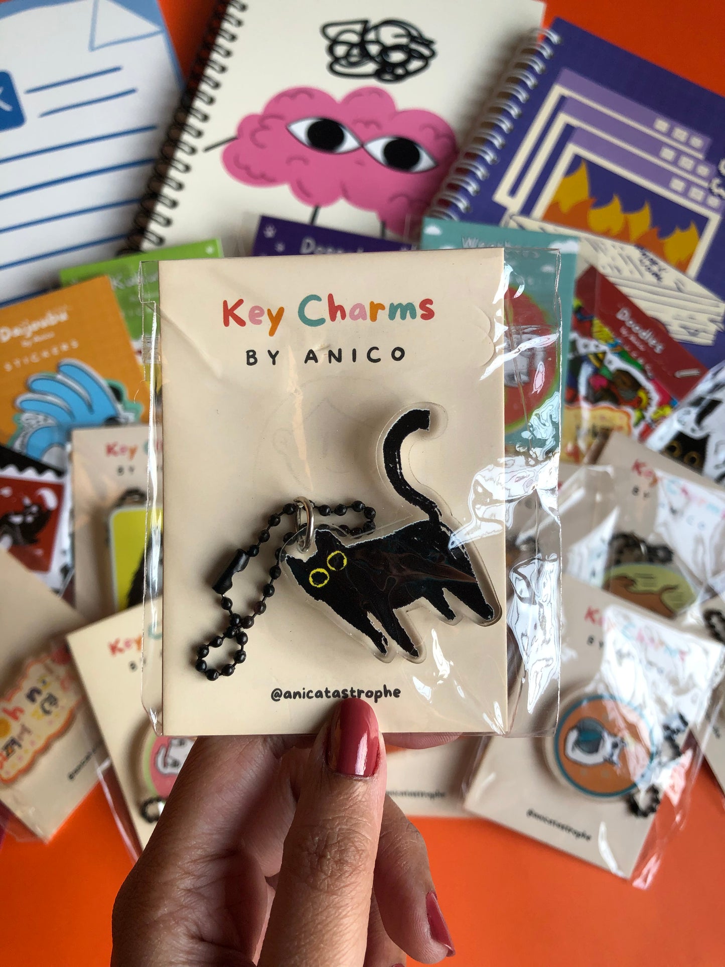 Black Cat Keycharm by Anico